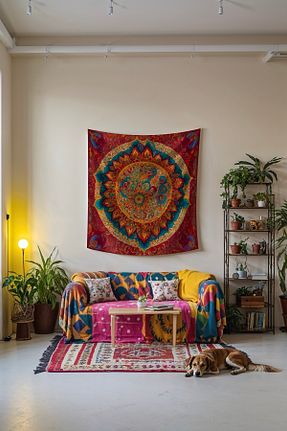 روپوش دیوار رنگی ساتن Medi Home - کد 901550365