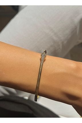دستبند استیل (فولاد) زرد زنانه استیل ضد زنگ rimeaccessories - کد 901469672
