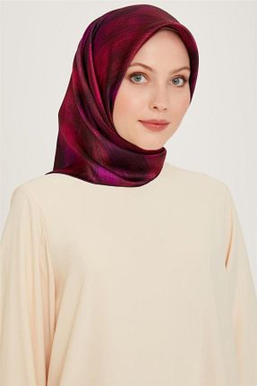 روسری رنگی کرپ ساتن ابریشم Armine - کد 862306084