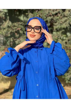 پیراهن حجاب آبی Jile Lahza - کد 901470353