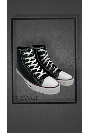 بوت / نیم بوت مشکی مردانه چرم مصنوعی Rexba - کد 901593103
