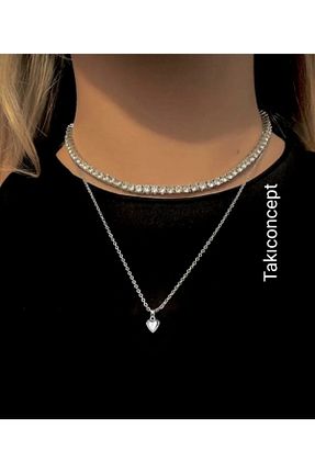گردنبند جواهر زنانه فلزی TakıConcept - کد 901549201