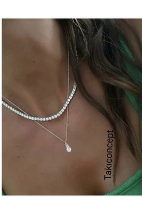 گردنبند جواهر زنانه فلزی TakıConcept - کد 901592218