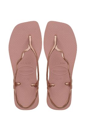 دمپائی صورتی زنانه پاشنه تخت Havaianas - کد 901590529
