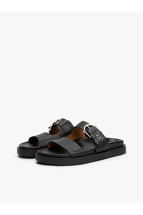 دمپائی مشکی زنانه پاشنه تخت Tommy Hilfiger - کد 902937545