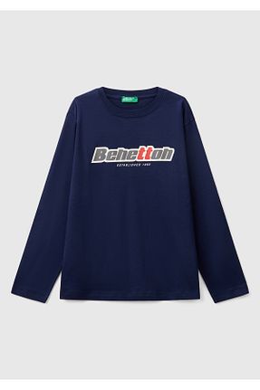 تیشرت سرمه ای بچه گانه رگولار United Colors of Benetton - کد 902469561
