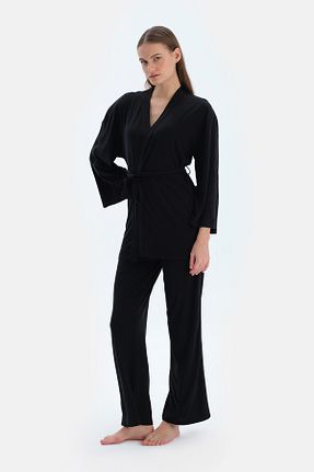 ربدوشام مشکی زنانه ساده Dagi - کد 901598367
