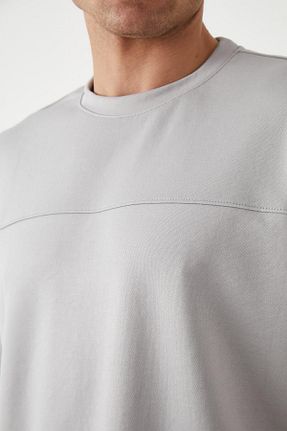 تیشرت طوسی مردانه یقه دوچرخه Valiberta - کد 901548808