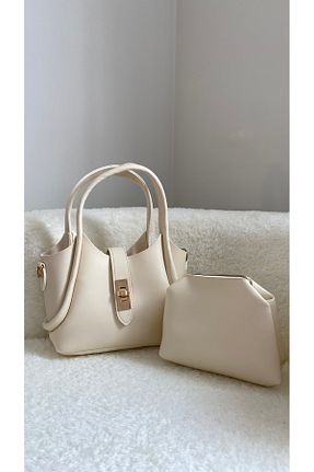 کیف دوشی بژ زنانه چرم مصنوعی MODA - کد 901585963