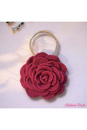 کیف مجلسی زرشکی زنانه Satürn Hobi - کد 901570129