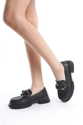 کفش لوفر مشکی زنانه پاشنه کوتاه (1 - 4 سانتی متر) MORIA SHOES - کد 902614294