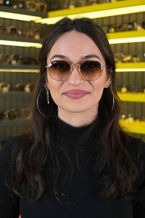 عینک آفتابی طلائی زنانه 51 Ray-Ban - کد 901635983