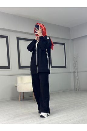 ست گرمکن حجاب مشکی زنانه اورسایز ButikKardelen - کد 901598789