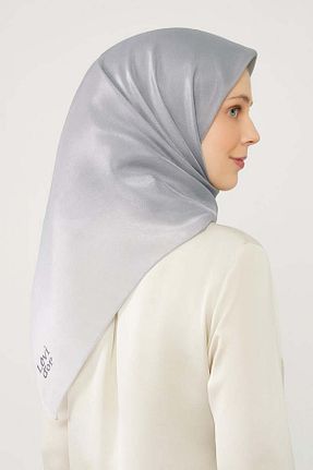 روسری طوسی پلی استر Levidor - کد 901584313