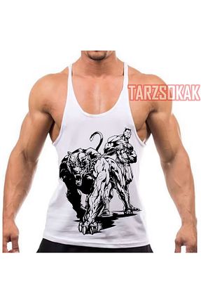 تیشرت سفید مردانه اورسایز Tarzsokak - کد 901637517