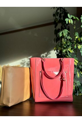 کیف دوشی صورتی زنانه چرم مصنوعی İndigo Konsept - کد 901611292