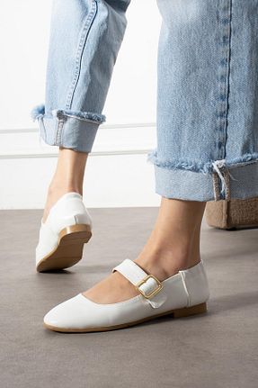 بابت سفید زنانه چرم مصنوعی ShoeTek - کد 901637607