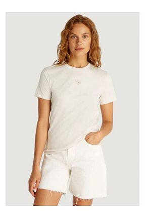 تیشرت بژ زنانه رگولار Calvin Klein - کد 900777345