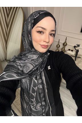 شال مشکی زنانه ویسکون Lunora - کد 898277812