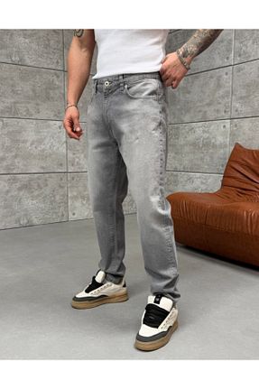 شلوار جین بژ مردانه پاچه ساده SCSARVİN - کد 901675343