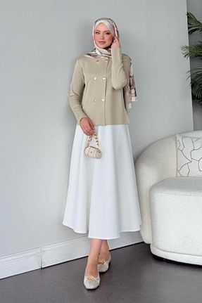 رویه حجاب بژ زنانه رگولار Şulemoda Giyim - کد 901679537