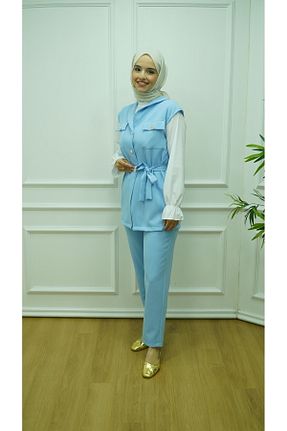 پیراهن حجاب آبی زنانه رگولار BEMS - کد 901690853