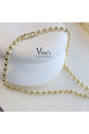 گردنبند استیل ( فولاد ) زرد زنانه استیل ضد زنگ Vinas Atelier - کد 901404907