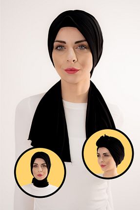 شال مشکی زنانه پلی استر Şalcenneti.com - کد 898425351