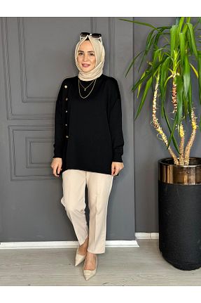 تونیک مشکی زنانه بافتنی Marka - کد 903002436