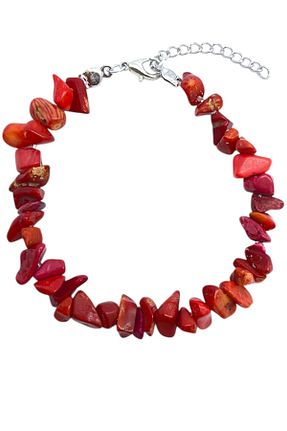 دستبند جواهر قرمز زنانه سنگ طبیعی RUBYBJTR - کد 901733713
