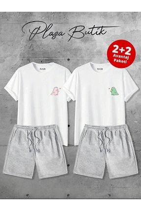 ست بالاتنه و پائین تنه سفید زنانه بافتنی Plaza Butik - کد 901727358