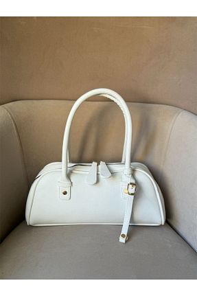 کیف دوشی سفید زنانه چرم مصنوعی Moda Sekiz - کد 901736584