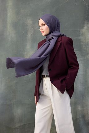 شال طوسی زنانه پنبه پلی استر İpekhan - کد 901747078