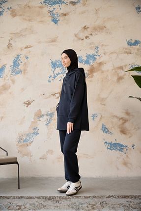 سوئیشرت سرمه ای زنانه ساده Laina - کد 901748548