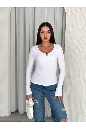 بلوز حجاب سفید زنانه ویسکون cascanic - کد 901746616