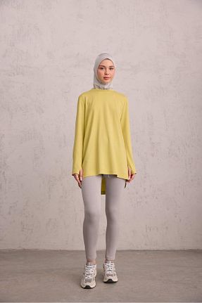 تونیک حجاب زرد زنانه پنبه ای Laina - کد 902914073