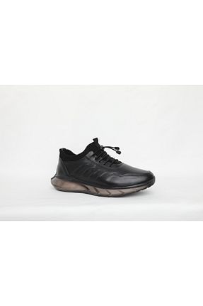 کفش اسنیکر مشکی مردانه چرم اصل Greyybull Shoes - کد 901750226