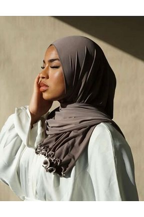 شال قهوه ای زنانه پنبه ای Sedef - کد 894995460