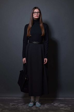 دامن حجاب مشکی زنانه بافتنی Tailors Room - کد 901752322