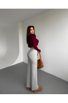 بلوز زرشکی زنانه ساده Moda Küpü - کد 901764533