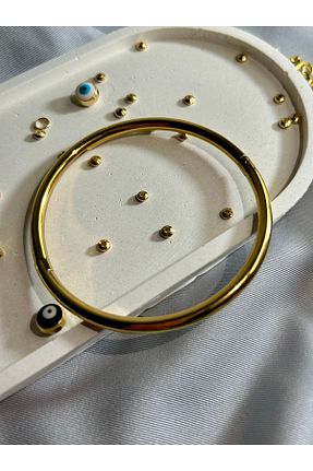 دستبند استیل (فولاد) طلائی استیل (فولاد) ayoljewelry - کد 901761424