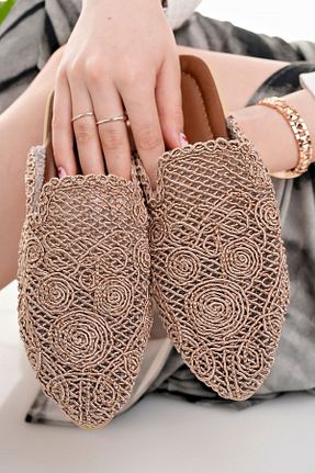 دمپائی قهوه ای زنانه پارچه ای Modafırsat - کد 901775120