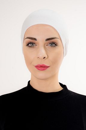 کلاه شنای حجاب سفید زنانه Şalcenneti.com - کد 902514500