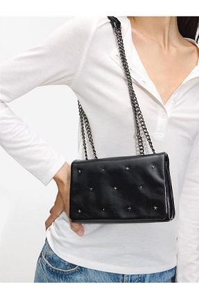 کیف دوشی مشکی زنانه چرم مصنوعی Parfois - کد 896077945