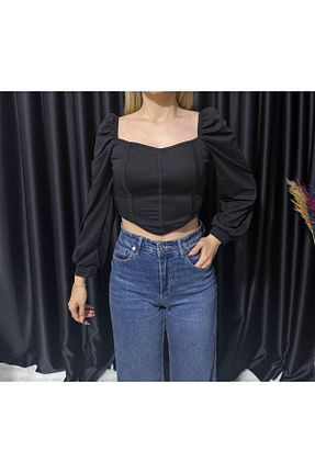 بلوز مشکی زنانه ساده BASIC.ES - کد 901781723