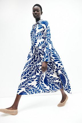 لباس سفید زنانه بافتنی H&M - کد 901791949