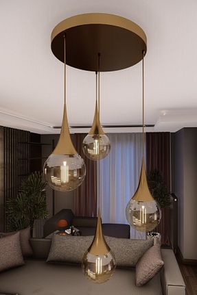 لوستر متالیک فلزی avizade - کد 901689253