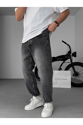 شلوار طوسی مردانه جین BYBASICMAN - کد 901834519