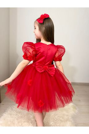 لباس مجلسی و فارغ التحصیلی قرمز بچه گانه توری Gulsagg - کد 900618905