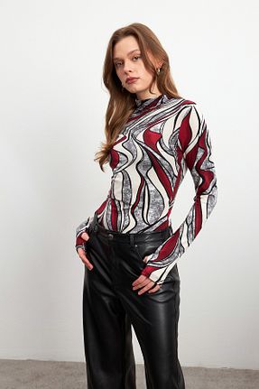 بادی رنگی زنانه یقه نیم ماهیگیر Bipantolon - کد 903336159